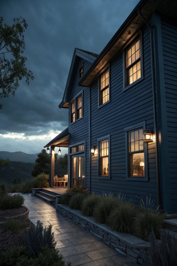 12 Dark Blue House Exterior Ideas That Look Bold, Elegant, and Timeless 12 Dark Blue House Exterior Ideas That Look Bold, Elegant, and Timeless