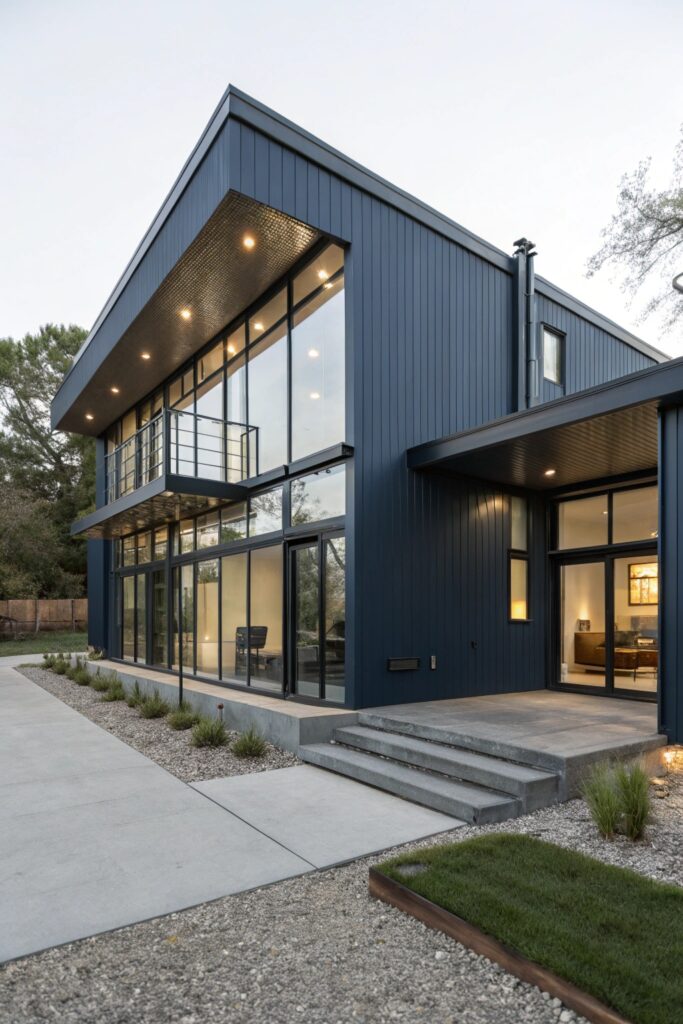 12 Dark Blue House Exterior Ideas That Look Bold, Elegant, and Timeless 12 Dark Blue House Exterior Ideas That Look Bold, Elegant, and Timeless