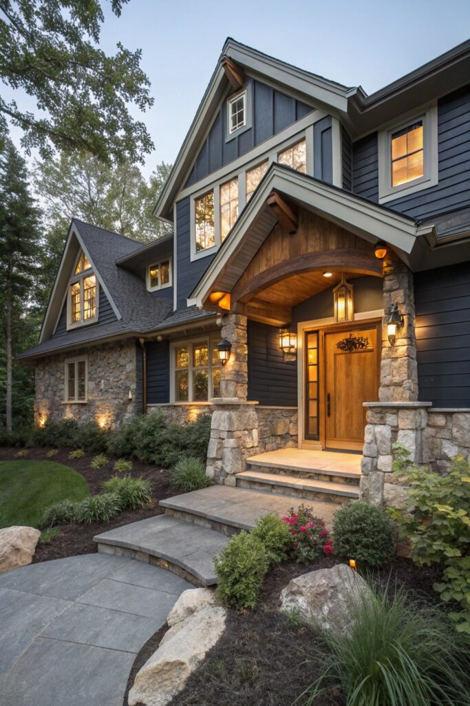 12 Dark Blue House Exterior Ideas That Look Bold, Elegant, and Timeless 12 Dark Blue House Exterior Ideas That Look Bold, Elegant, and Timeless