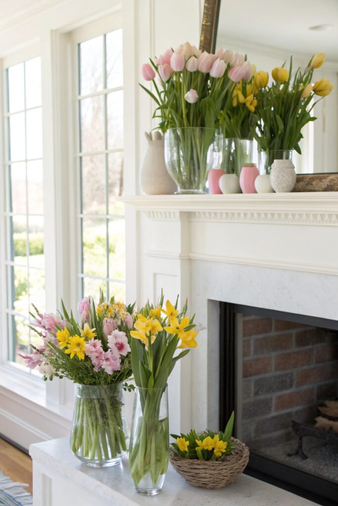 12 Spring Mantel Decorating Ideas That Refresh Your Living Room