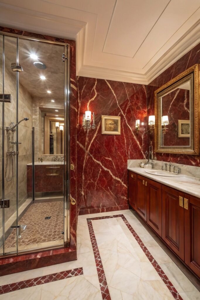 10 Red Marble Bathroom Ideas That Look Ultra Luxe