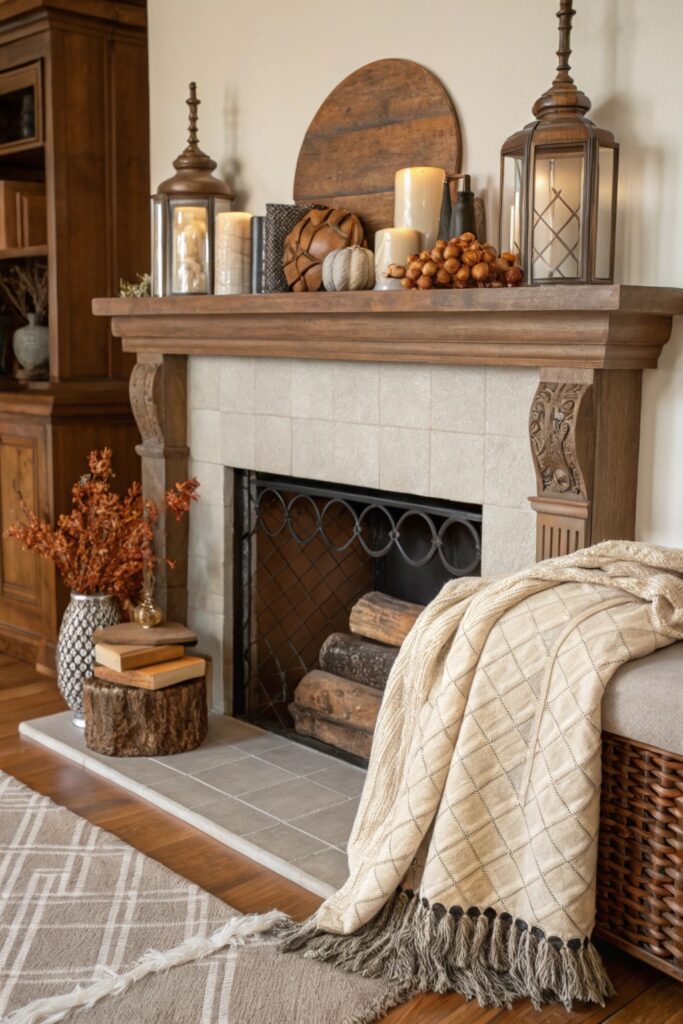 12 Fall Fireplace Decor Ideas for a Cozy Autumn Living Room