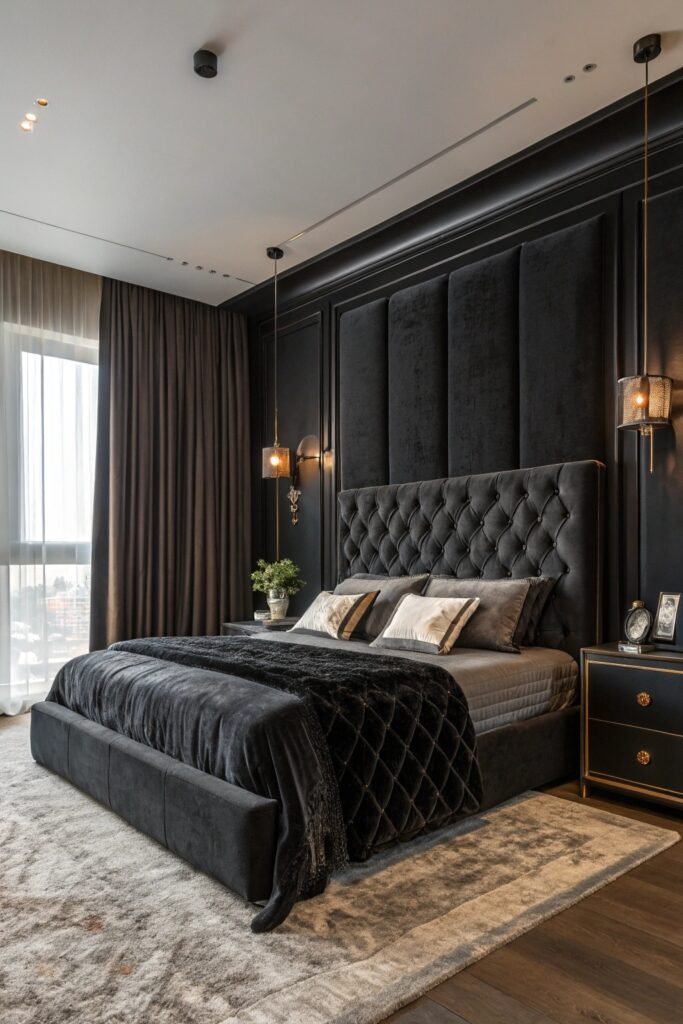 13 Moody Black Bedroom Ideas for a Bold Dark Decor Look