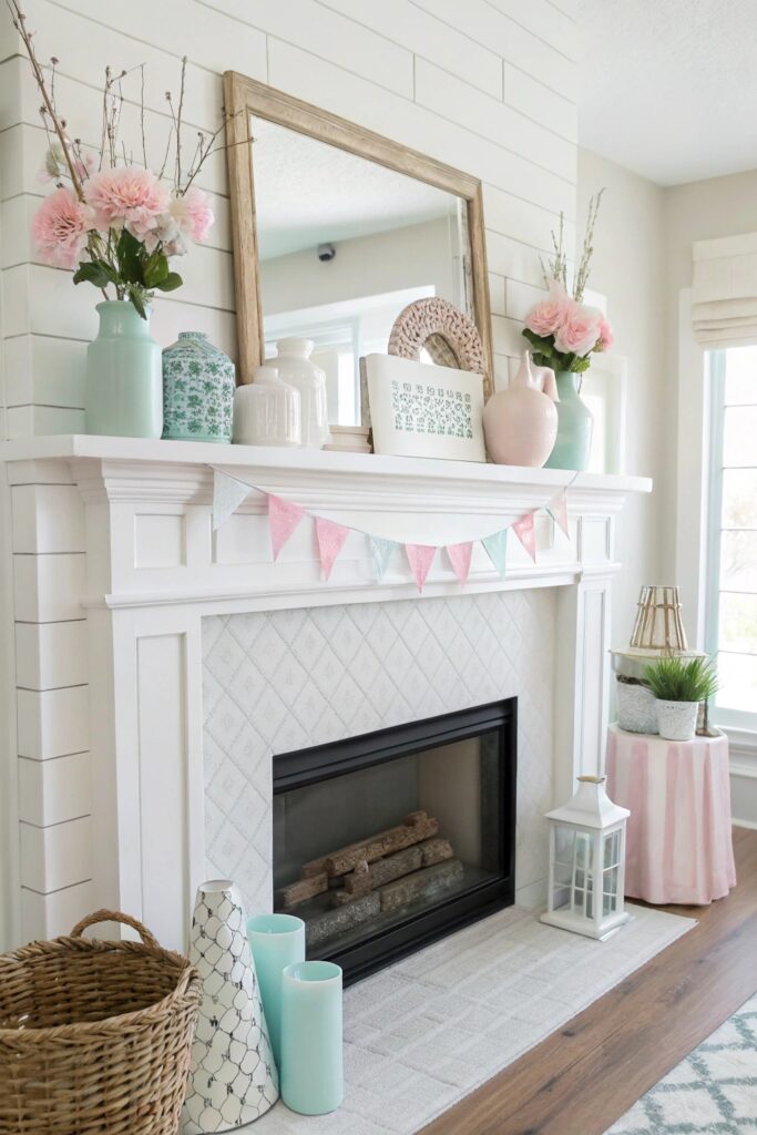 12 Spring Mantel Decorating Ideas That Refresh Your Living Room