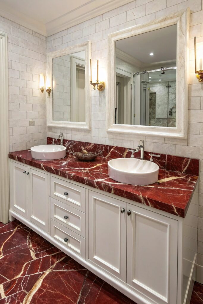 10 Red Marble Bathroom Ideas That Look Ultra Luxe