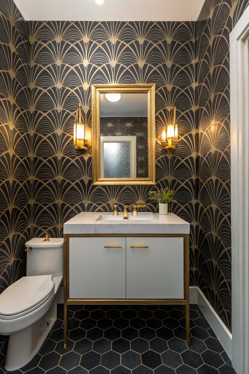 11 Powder Room Wallpaper Ideas That Wow Guests - RoomPetal | Modern ...