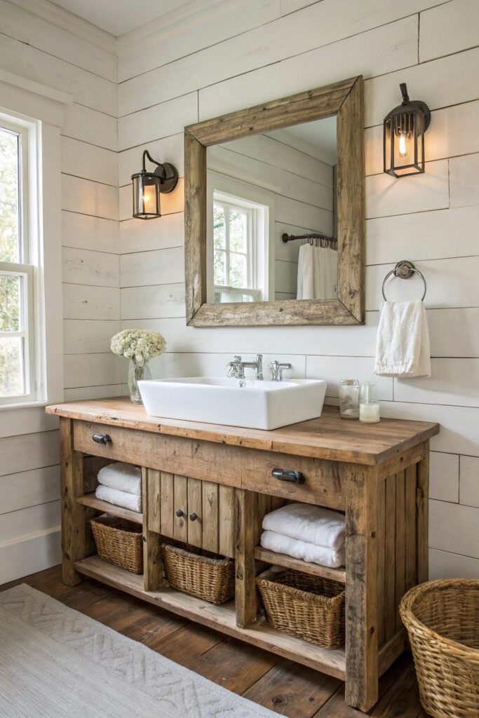 12 Farmhouse Bathroom Decor Ideas With Rustic Charm