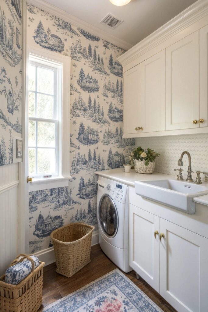 11 Laundry Room Wallpaper Ideas That Add Personality