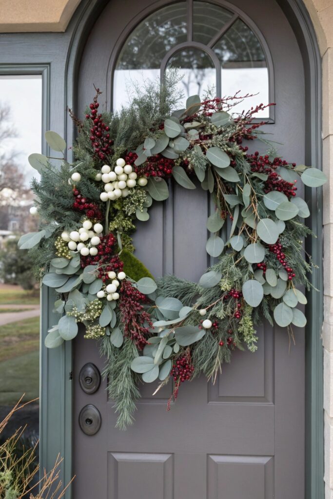 10 Winter Wreath Ideas That Make Your Front Door Pop