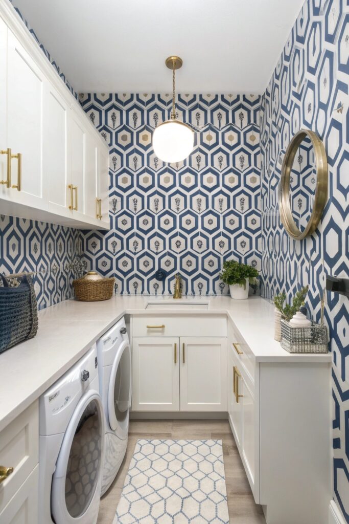 11 Laundry Room Wallpaper Ideas That Add Personality