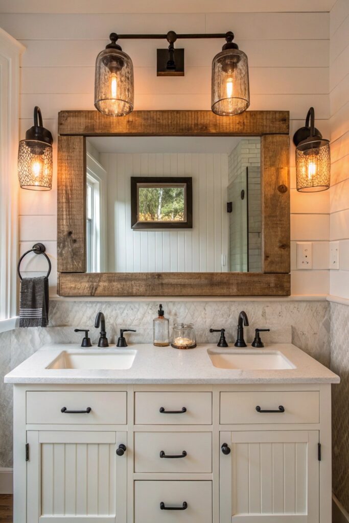 12 Farmhouse Bathroom Decor Ideas With Rustic Charm