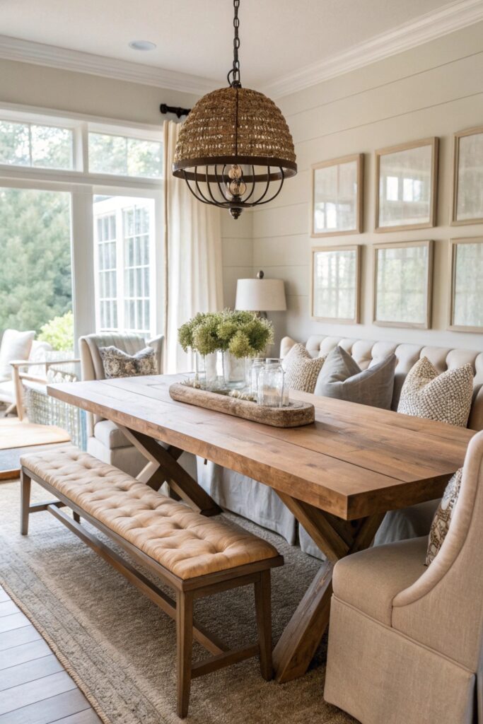 11 Modern Farmhouse Dining Room Ideas That Feel Warm and Elegant