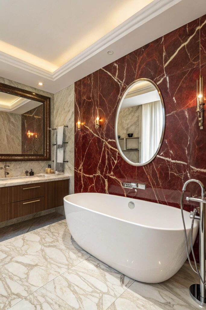 10 Red Marble Bathroom Ideas That Look Ultra Luxe
