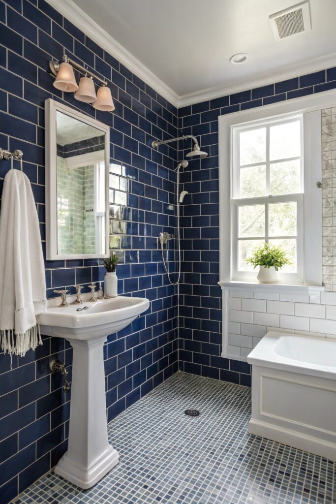 10 Moody Blue Bathroom Ideas That Look Dramatic and Elegant