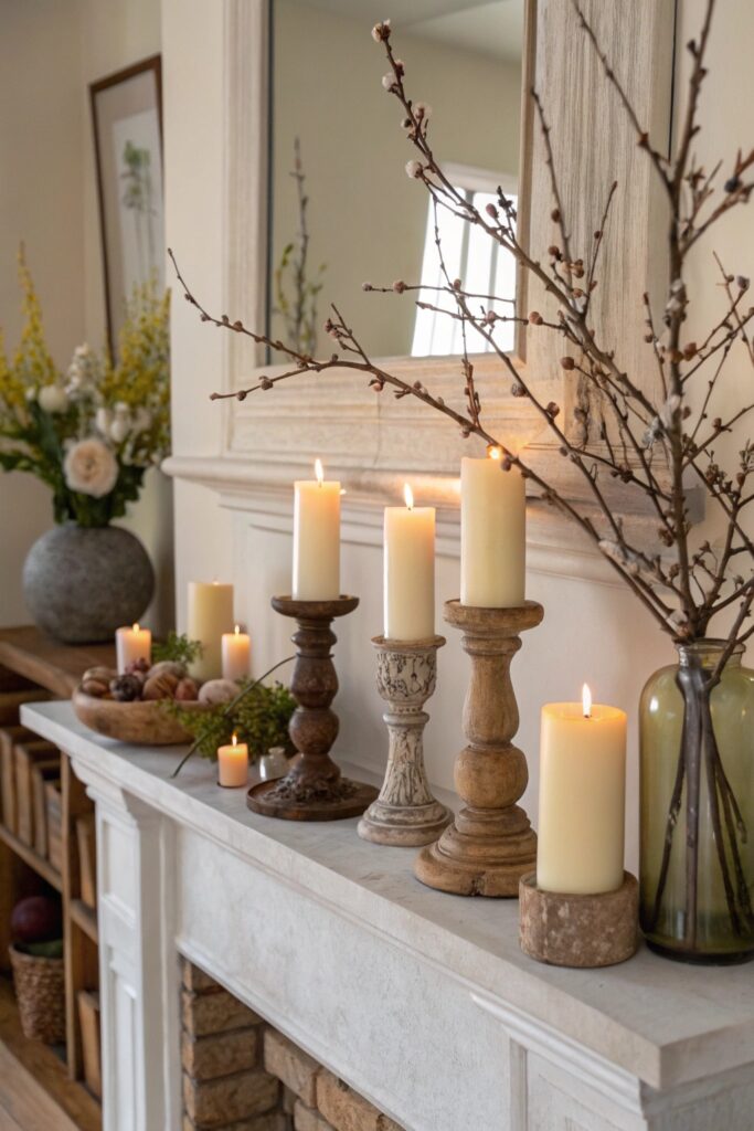 12 Spring Mantel Decorating Ideas That Refresh Your Living Room