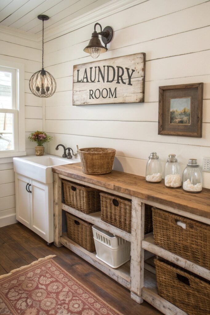 12 Farmhouse Laundry Room Ideas That Look Beautiful and Functional