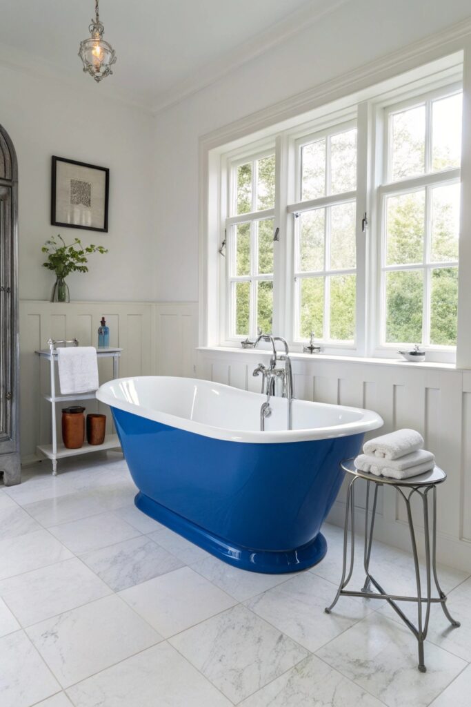 10 Moody Blue Bathroom Ideas That Look Dramatic and Elegant