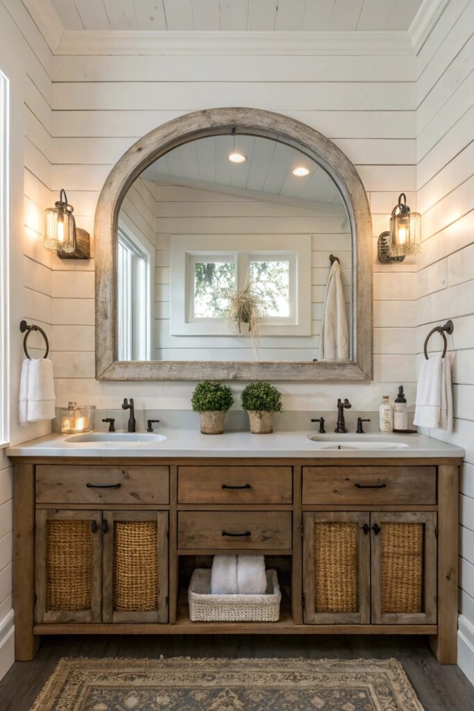 12 Farmhouse Bathroom Decor Ideas With Rustic Charm