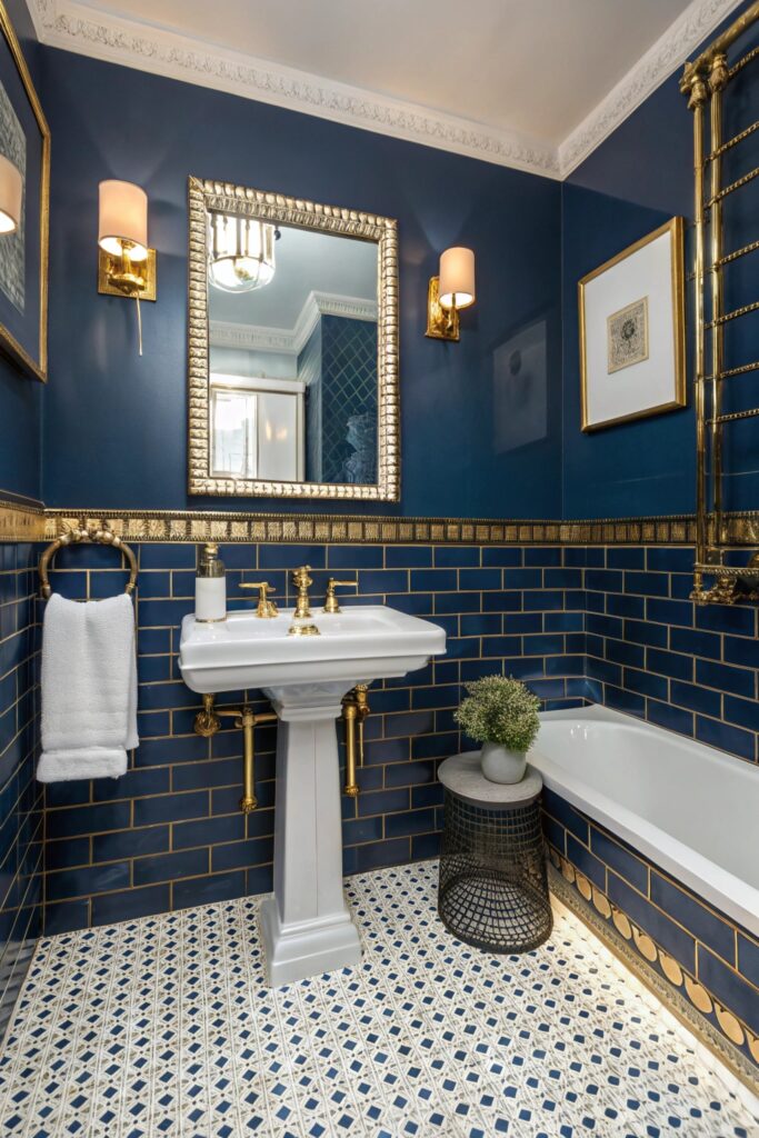 10 Moody Blue Bathroom Ideas That Look Dramatic and Elegant