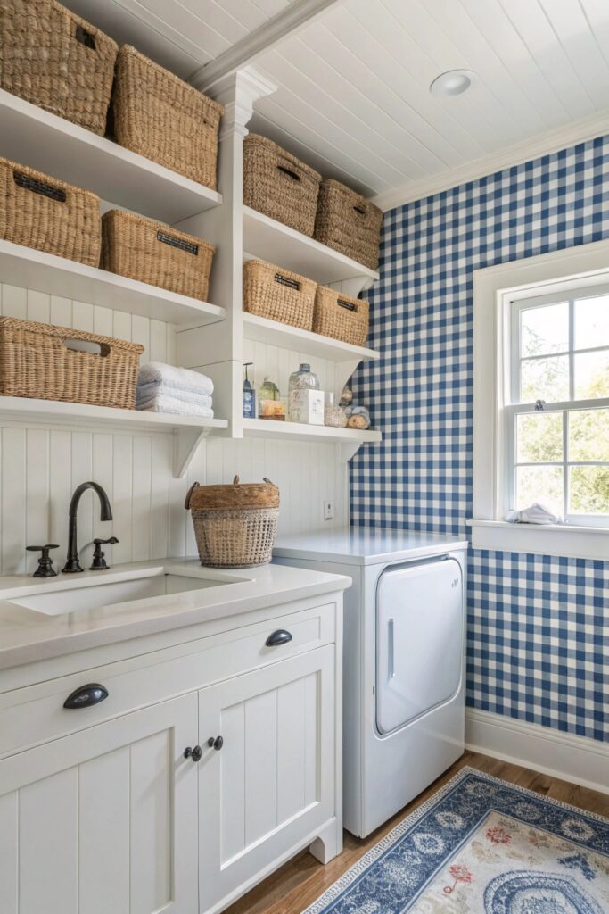 11 Laundry Room Wallpaper Ideas That Add Personality