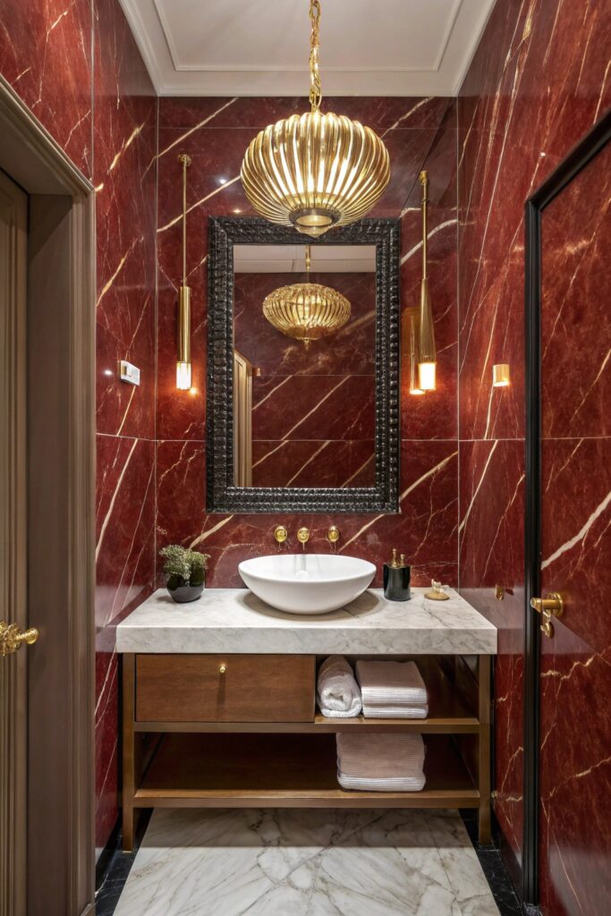 10 Red Marble Bathroom Ideas That Look Ultra Luxe