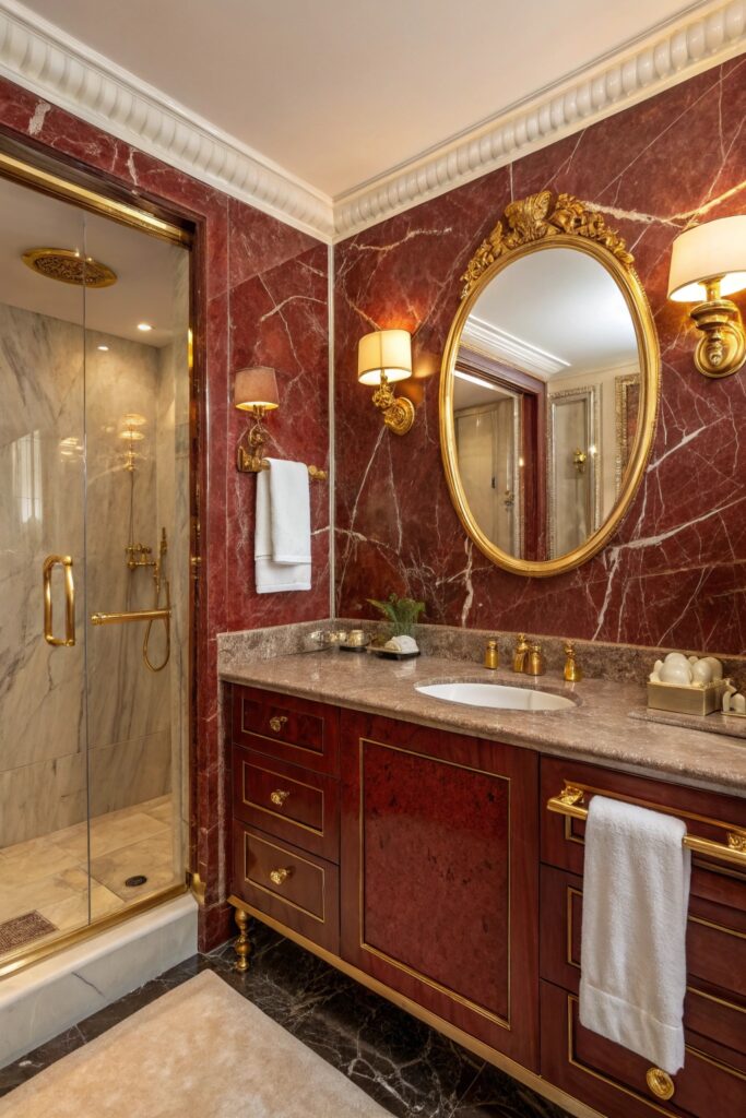 10 Red Marble Bathroom Ideas That Look Ultra Luxe