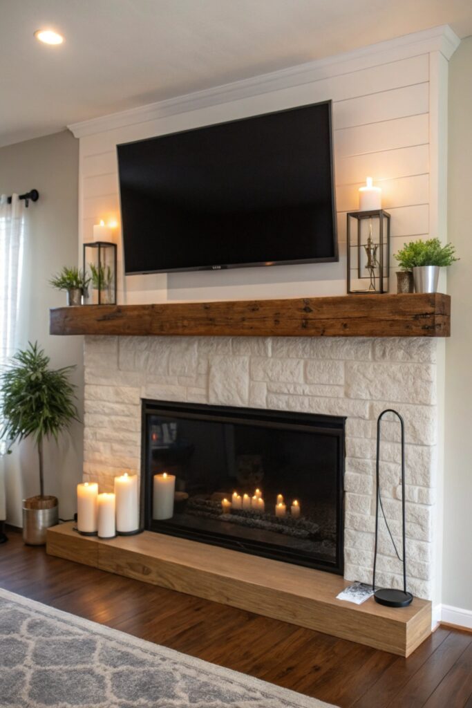 11 Mantle Decorating Ideas with TV That Still Look Stylish