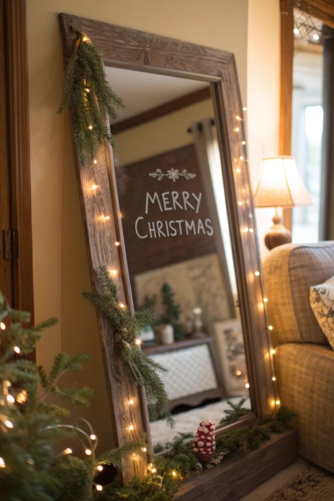 10 Christmas Mirror Decor Ideas That Look Festive & Chic