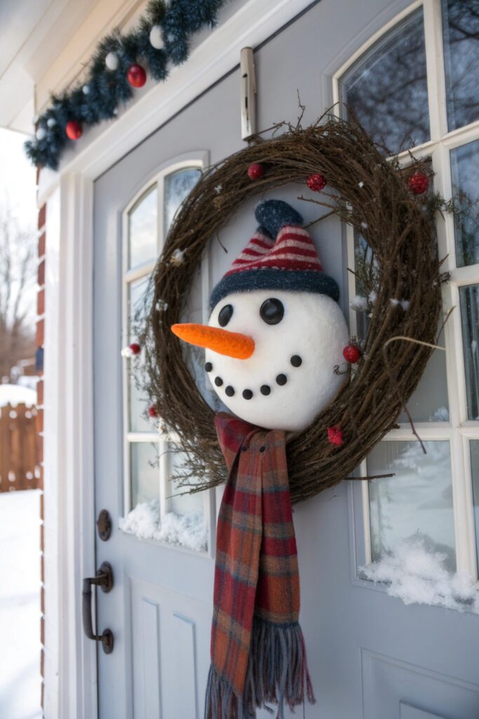12 Snowman Door Ideas That Make Your Home Look Festive