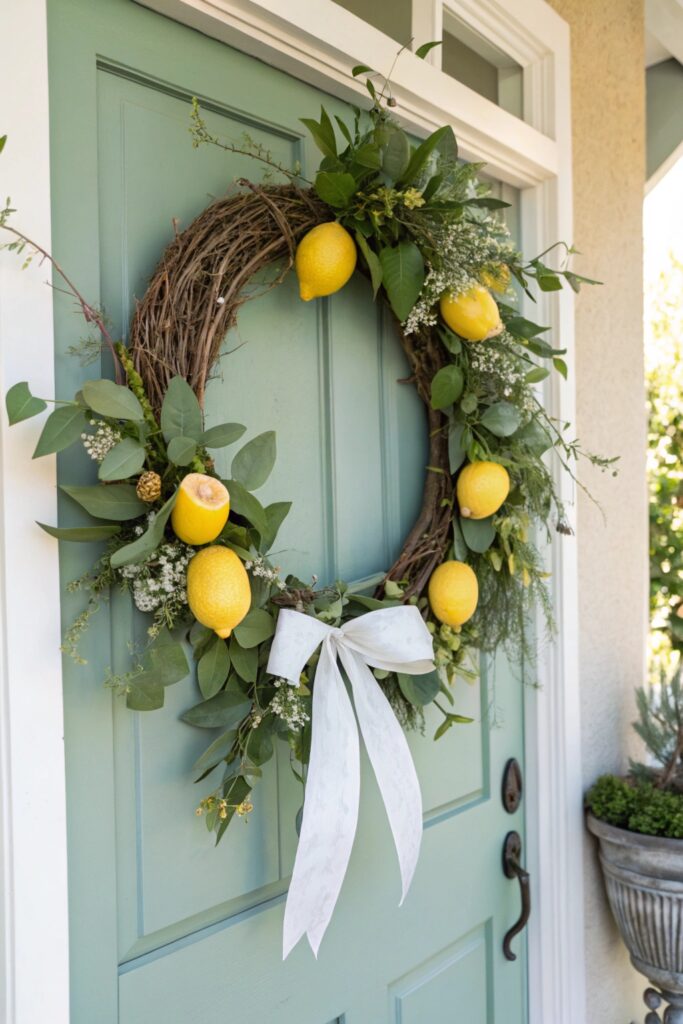12 DIY Summer Wreaths for Front Door That Feel Bright and Cheerful