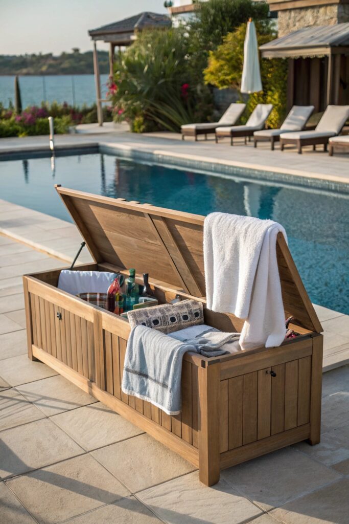 12 Pool Towel Storage Ideas That Keep Outdoor Areas Organized 12 Pool Towel Storage Ideas That Keep Outdoor Areas Organized