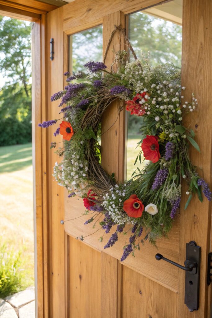 12 DIY Summer Wreaths for Front Door That Feel Bright and Cheerful