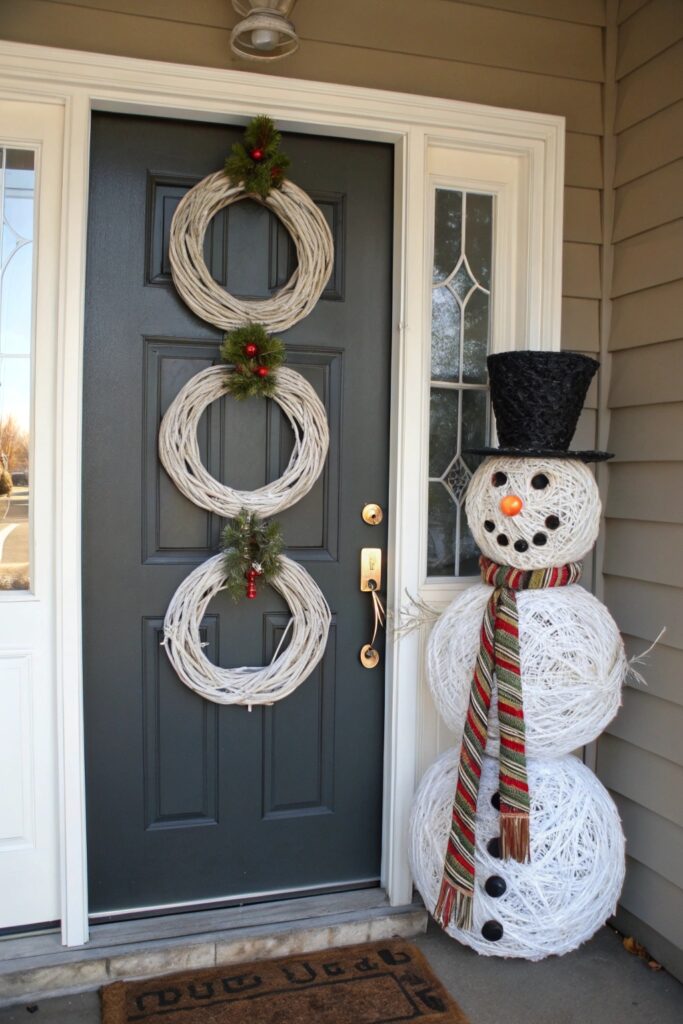 12 Snowman Door Ideas That Make Your Home Look Festive