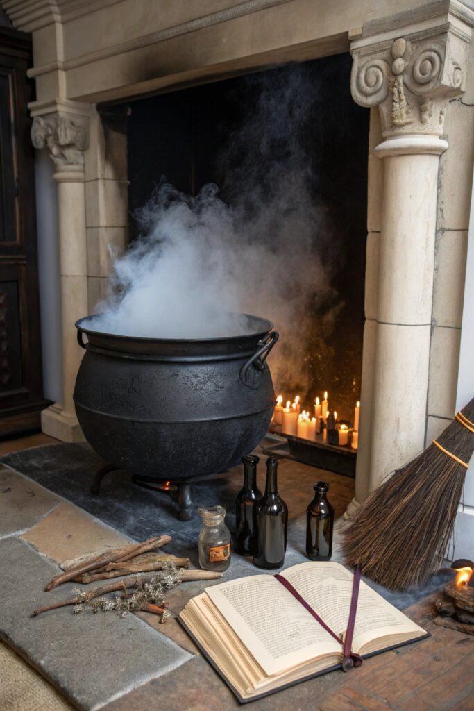 11 Halloween Fireplace Decor Ideas That Look Spooky Chic