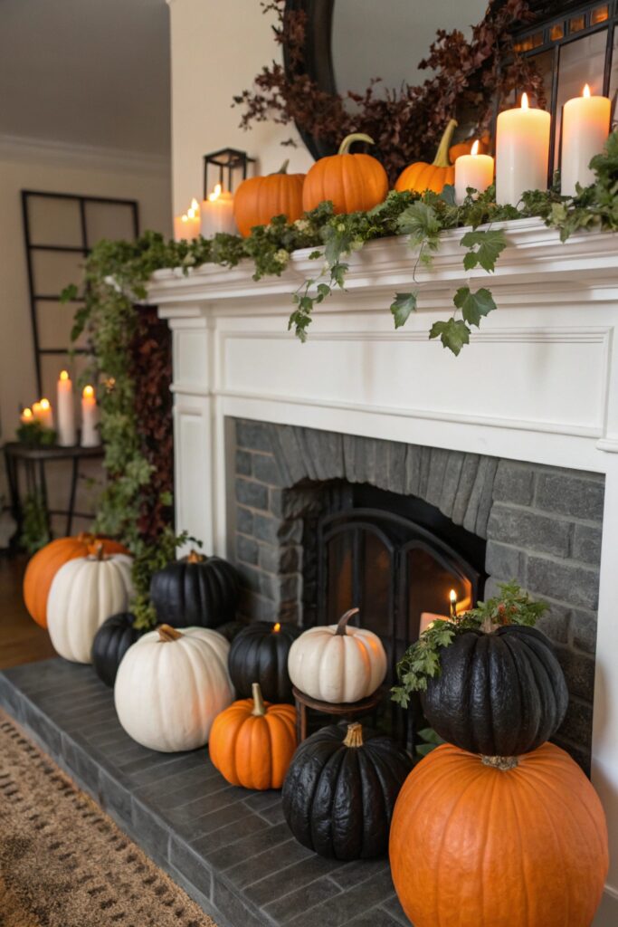 11 Halloween Fireplace Decor Ideas That Look Spooky Chic