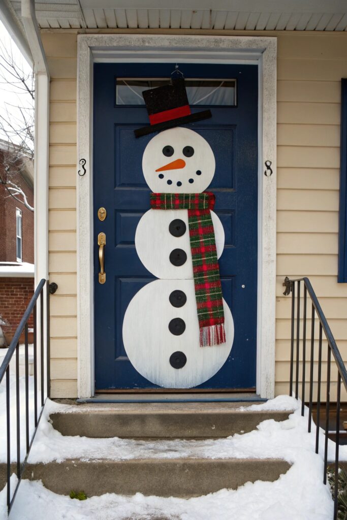 12 Snowman Door Ideas That Make Your Home Look Festive