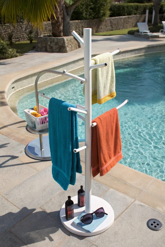 12 Pool Towel Storage Ideas That Keep Outdoor Areas Organized 12 Pool Towel Storage Ideas That Keep Outdoor Areas Organized