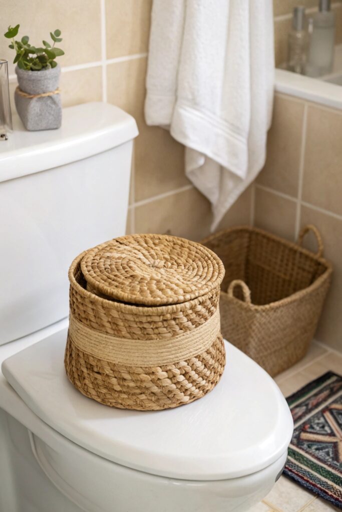 11 Toilet Tank Decor Ideas That Make Bathrooms Look Designer