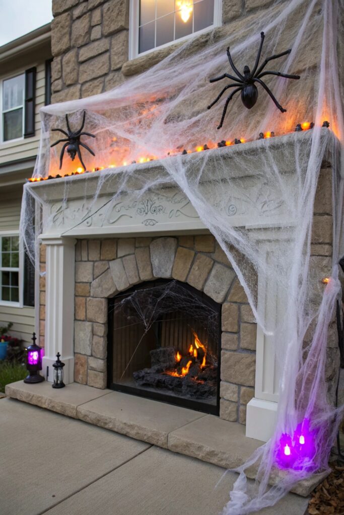 11 Halloween Fireplace Decor Ideas That Look Spooky Chic