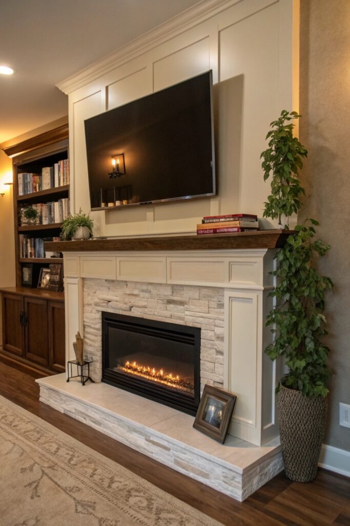 11 Mantle Decorating Ideas with TV That Still Look Stylish