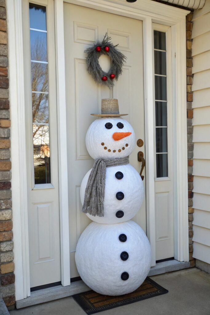 12 Snowman Door Ideas That Make Your Home Look Festive
