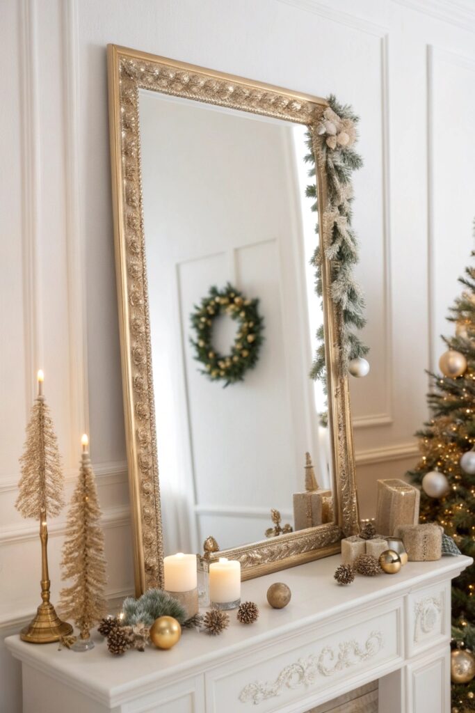 10 Christmas Mirror Decor Ideas That Look Festive & Chic