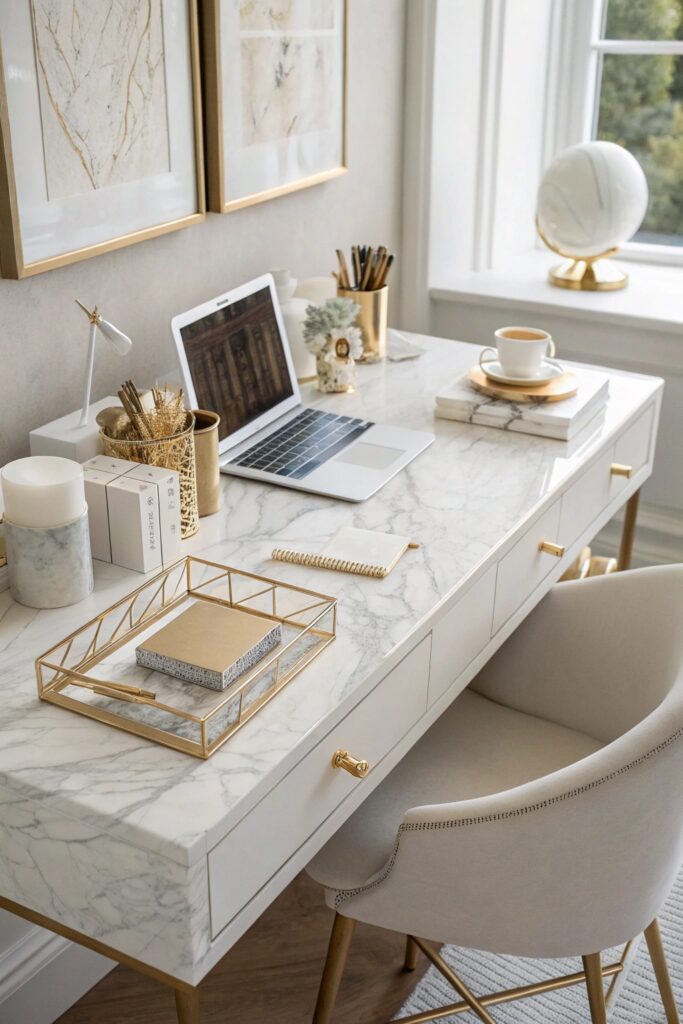 12 Glam Office Ideas That Make Working From Home Feel Chic