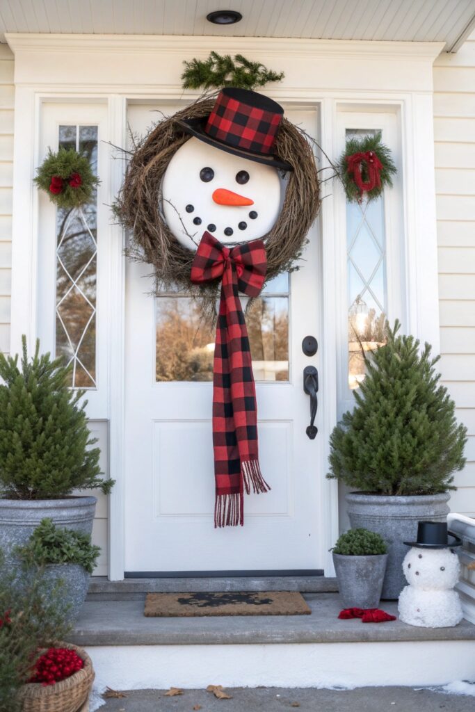 12 Snowman Door Ideas That Make Your Home Look Festive