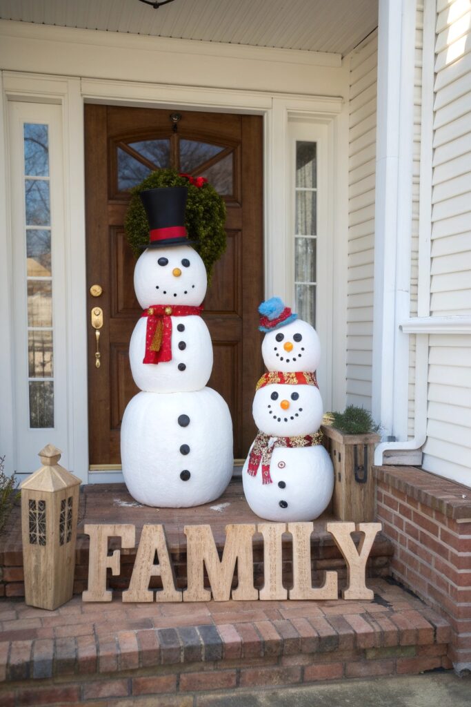 12 Snowman Door Ideas That Make Your Home Look Festive
