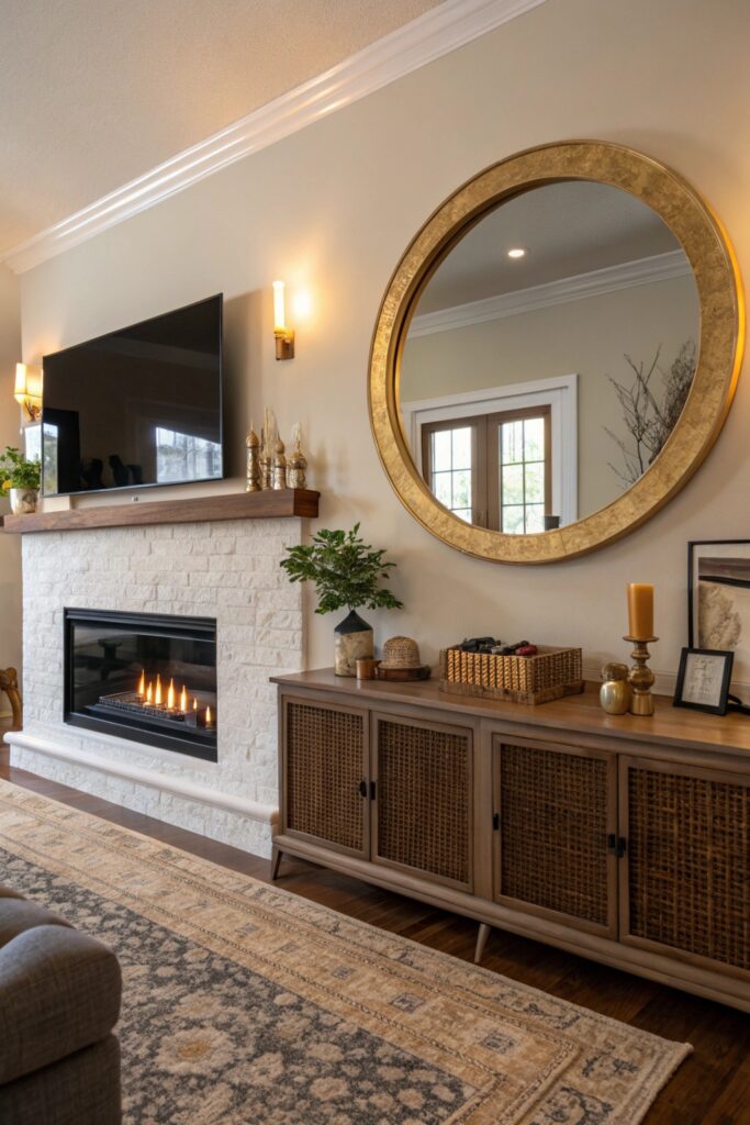 11 Mantle Decorating Ideas with TV That Still Look Stylish
