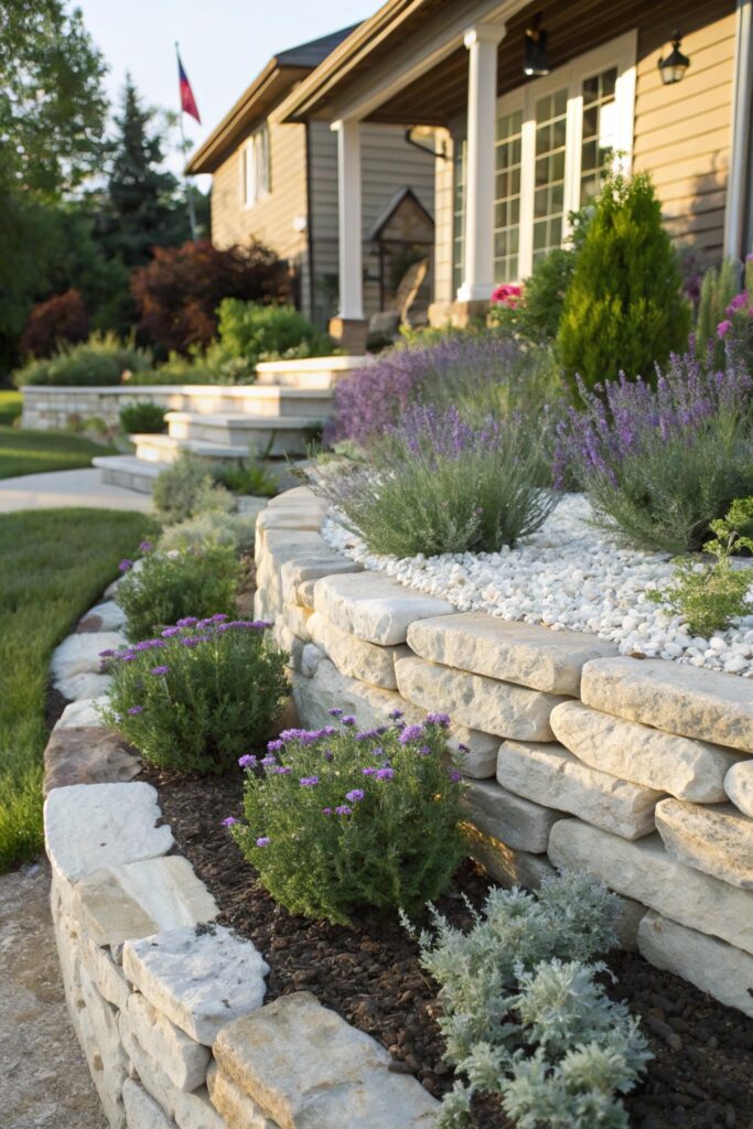 11 Creative White Rock Landscaping Ideas for Front Yard Makeovers