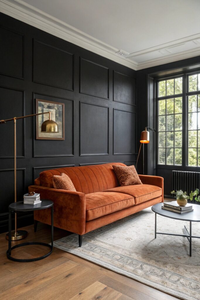 11 Black and Rust Living Room Ideas With Modern Warmth