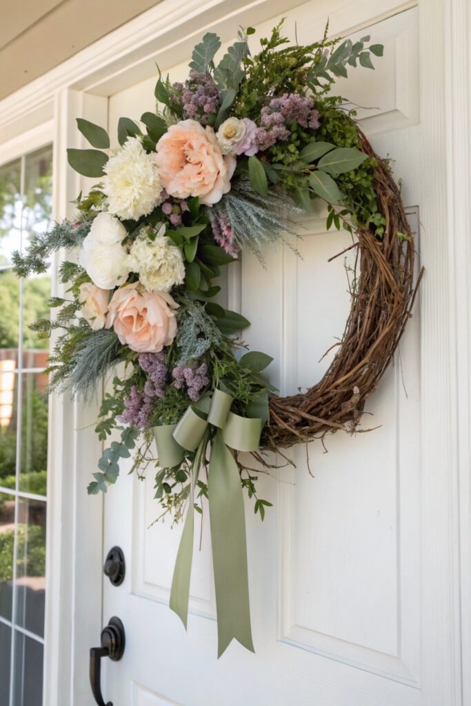 12 Spring Door Wreath Ideas That Make Entryways Bloom