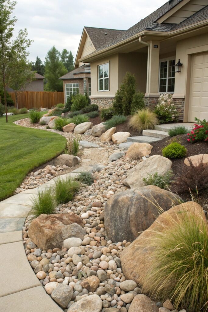15 Rock Landscaping Ideas for Front Yard Curb Appeal